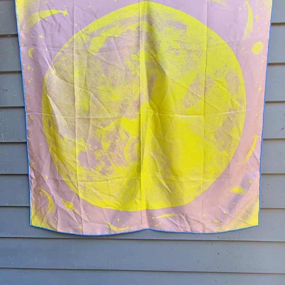Moon Horse Scarf Yellow/Pink Blue - Picture 6 of 11